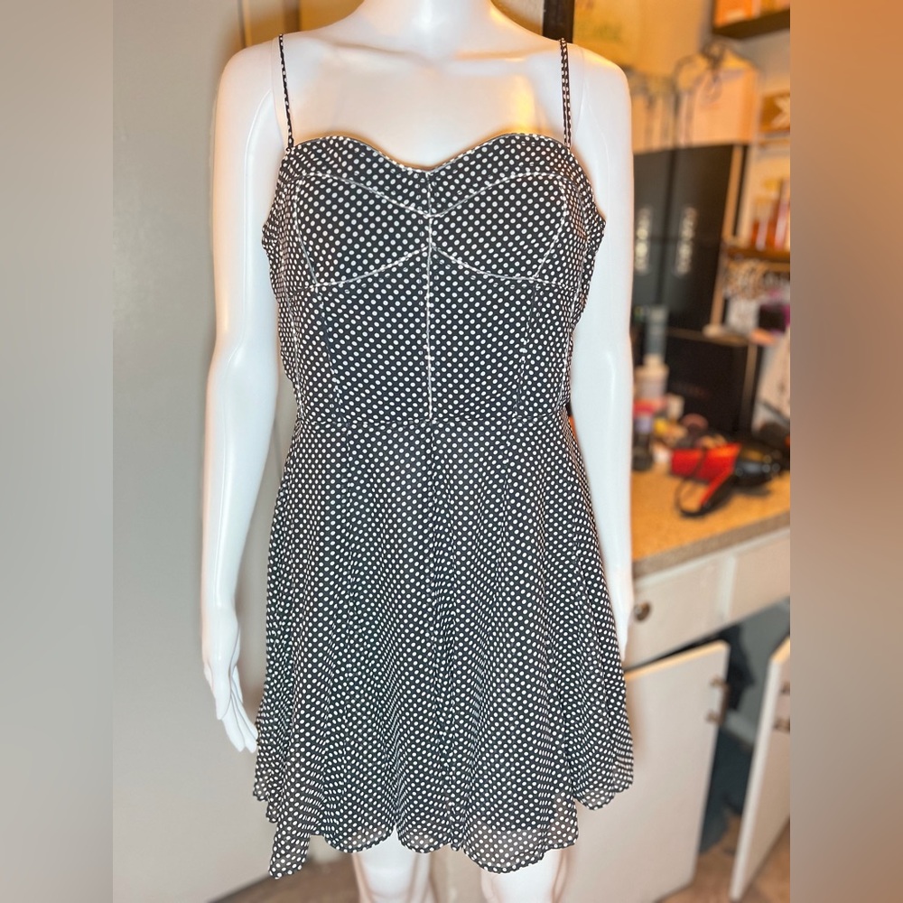 Zara Black and White Strapless Dress